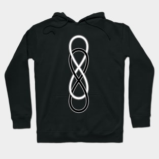 Spirit Symbol INFINITY DOUBLE LEMNISCATE BLACK WHITE 2 Hoodie